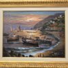 Positano al tramonto "Positano al tramonto" di Mario Galanti - Vista frontale con cornice