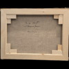 Retro del telaio in legno con firma autografa di Mario Irace e iscrizione del titolo "Marechiaro" sulla tela grezza, a garanzia dell'autenticità.