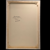 Retro del dipinto che mostra il telaio in legno, la firma originale del Maestro Gianni Di Guida, il titolo "Positano" e le dimensioni 70x100 cm.