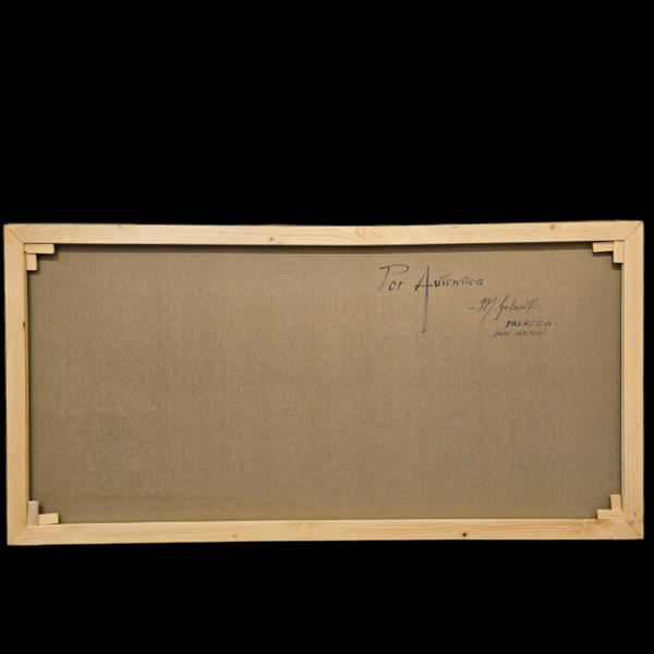 Firma del Maestro Mario Galanti Retro del quadro e la firma originale M. Galanti.