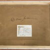 retro-dipinto-vincenzo-laricchia-certificato-garanzia.jpg Retro del dipinto su tavola con firma autografa di Vincenzo Laricchia, timbro di autenticità e Certificato di Garanzia