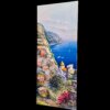 Vista angolare da destra della tela verticale 40x100 cm raffigurante la Costiera Amalfitana di Giuseppe Iannicella.